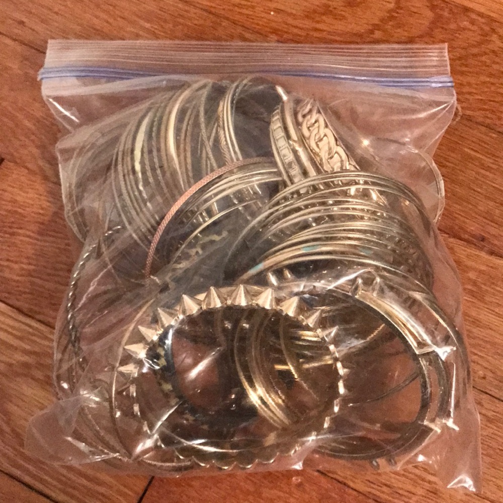 Assorted Gold Bangle Bracelets